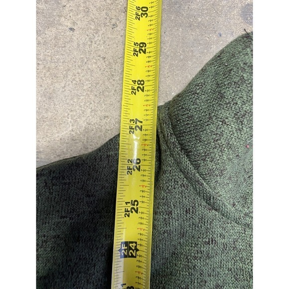Eddie Bauer Sweater Mens Large Green Fleece Pullover Snap‎ Button Outdoors Warm - Picture 8 of 8